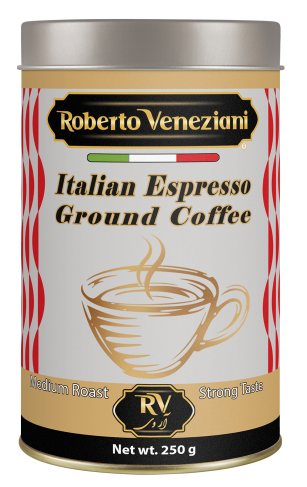 پودر قهوه روبرتو ونزینی Roberto Veneziani  اسپرسو با طعم قوی حجم 250 گرمی