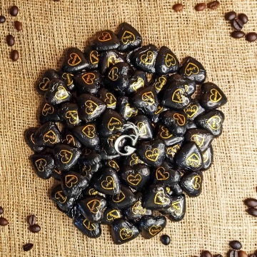شکلات قلب مشکی تلخ شونیز 1 کیلوگرم - قهوه گذر نماینده شکلات لوئیز در شیراز