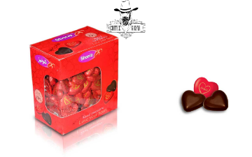 شکلات قلب قرمز تلخ شونیز 250 گرمی - قهوه گذر نماینده شکلات لوئیز در شیراز	
