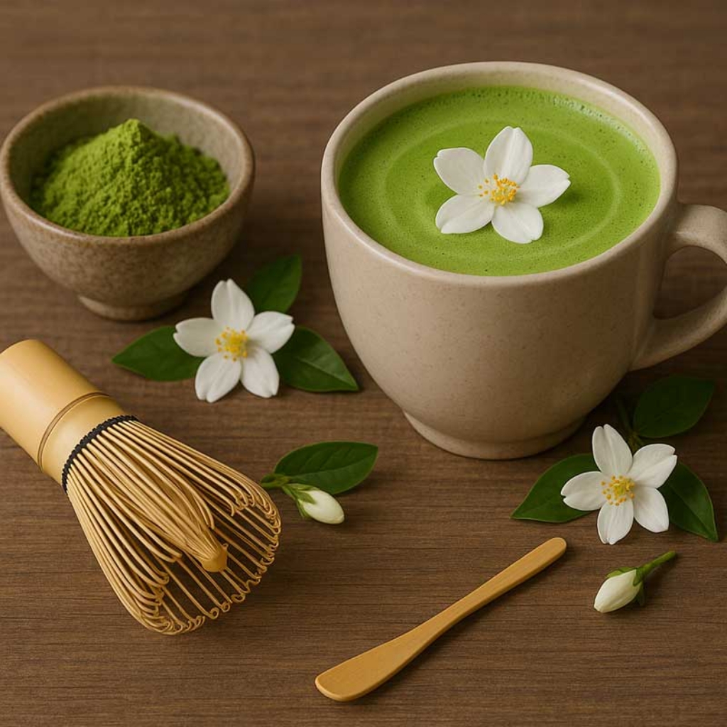 چای ماچا جازمین یا جاسمین (گل یاس) وزن 20 گرمی