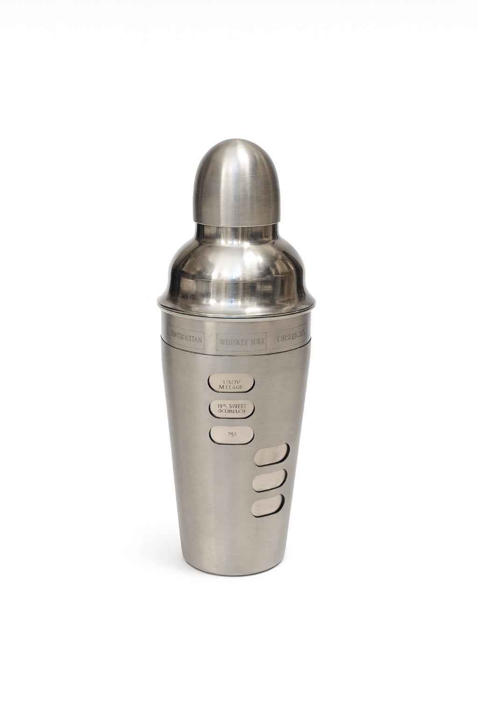 تصویر  شیکر 750 میل دوجداره رسپی دار