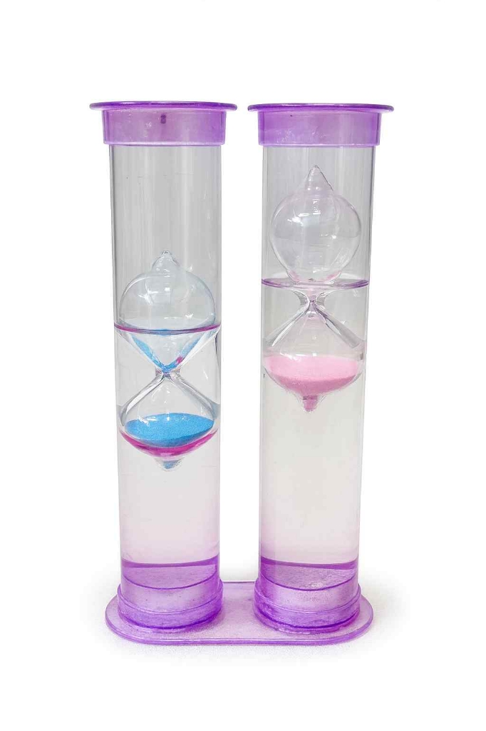 تصویر  ساعت شنی استوانه 2قلو چراغدار