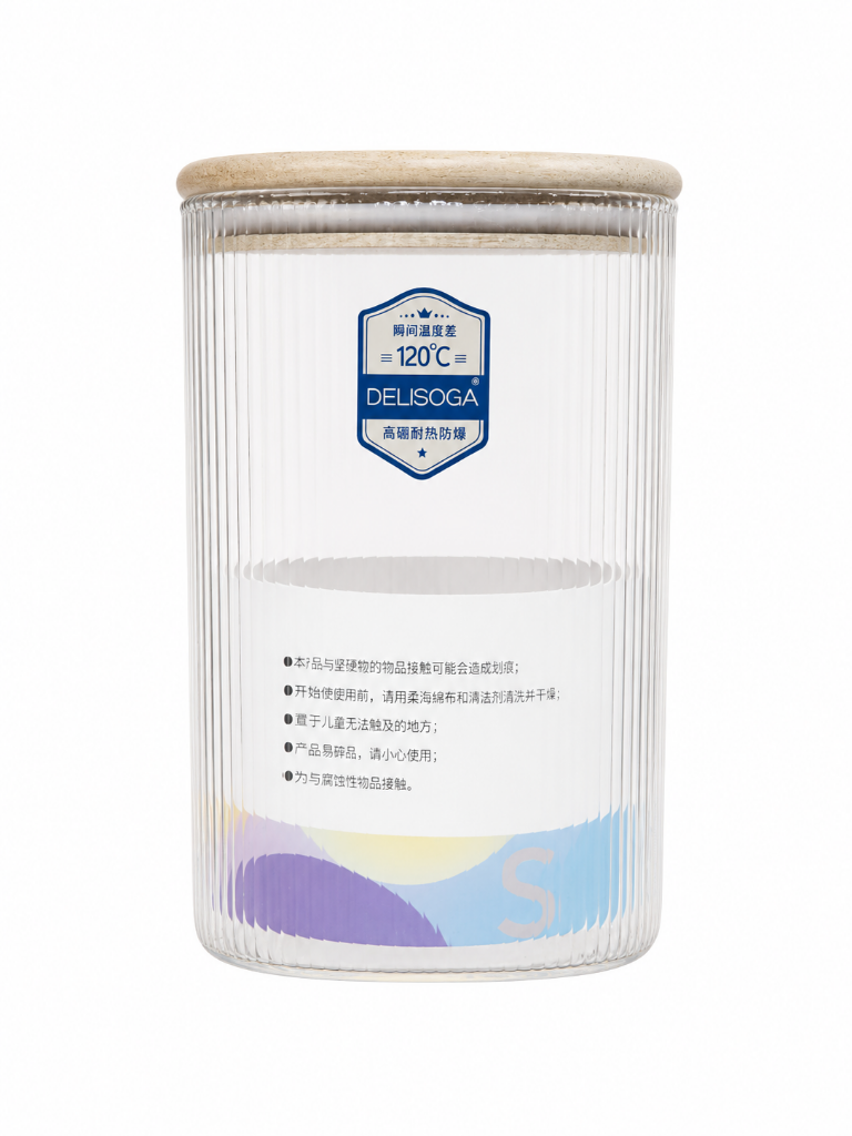 تصویر  بانکه پیرکس در چوبی Deli 1.1L