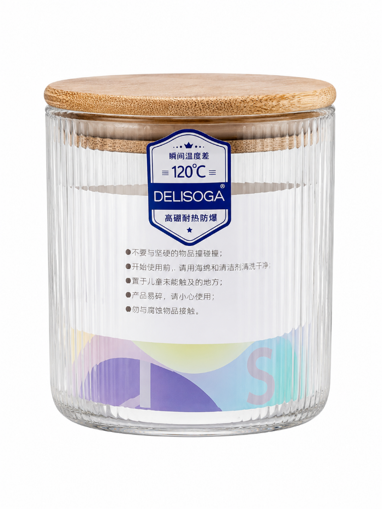 تصویر  بانکه پیرکس در چوبی Deli 750ML